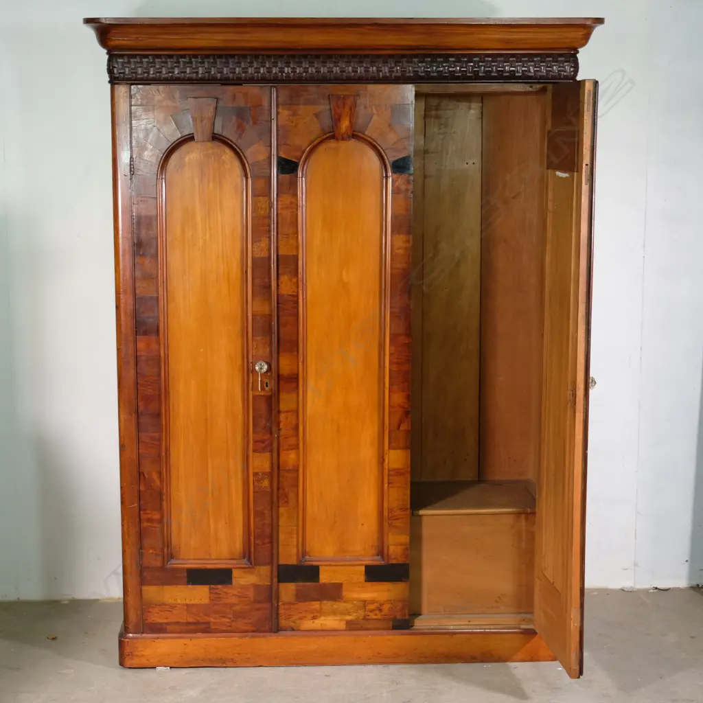 An unusual colonial native woods wardrobe Image 1++