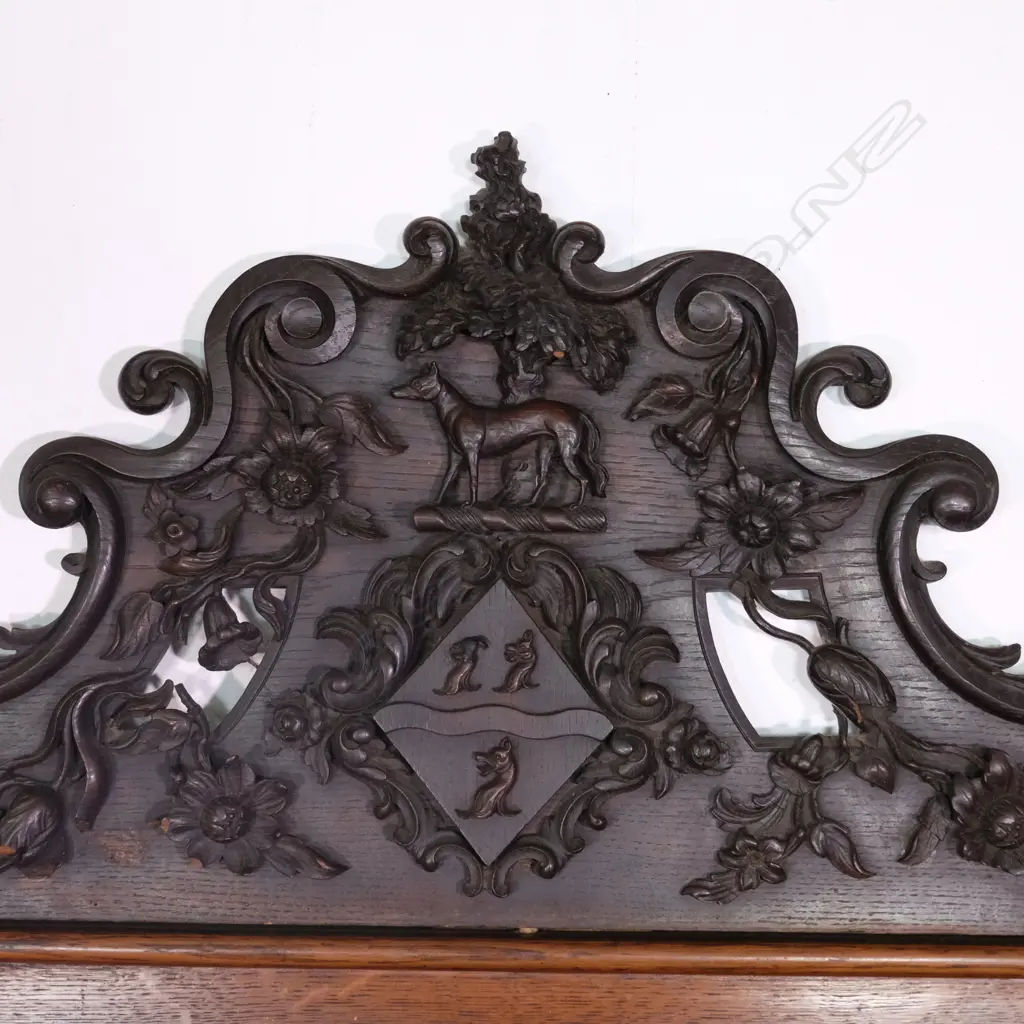 A 19thC Continental oak sideboard Image 1++