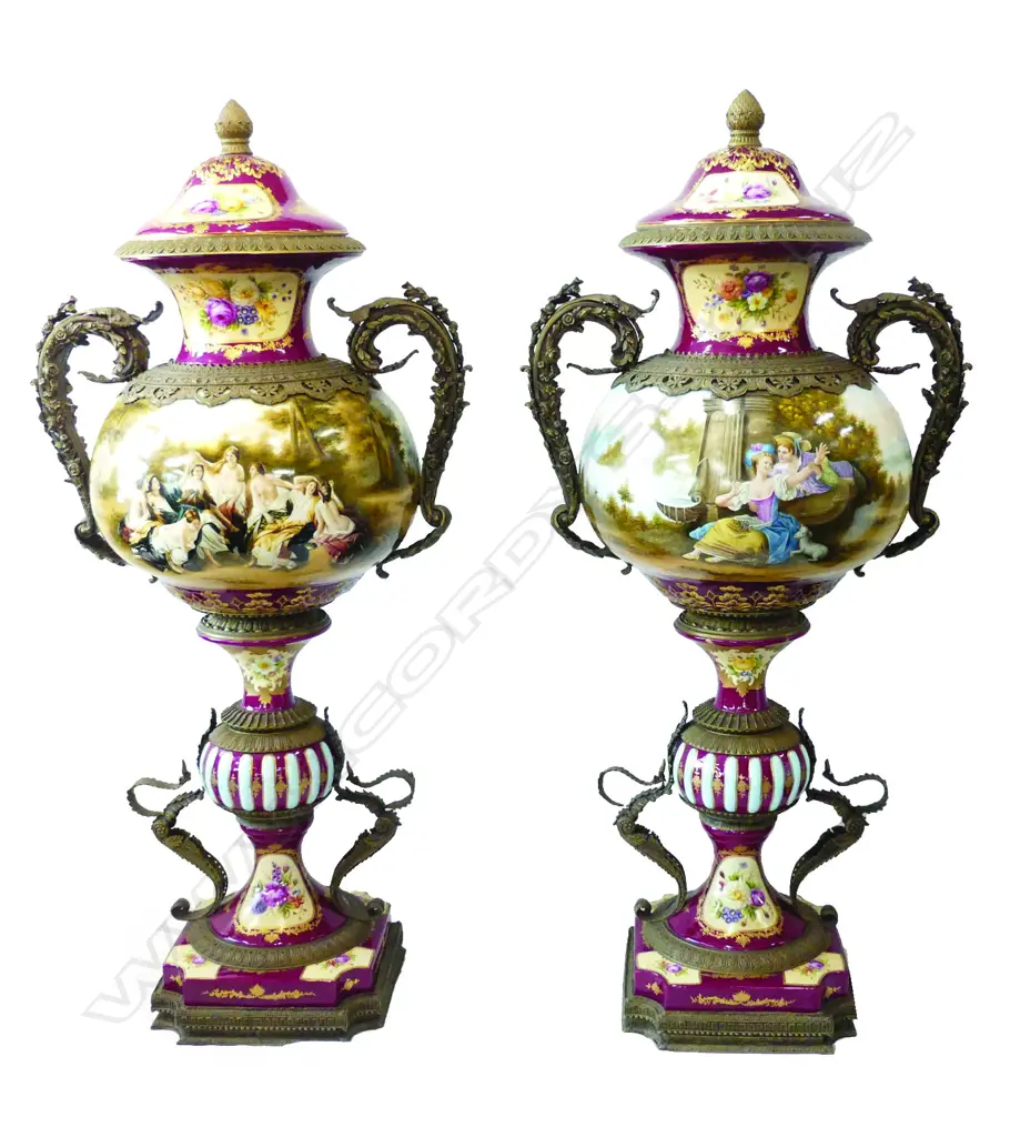 A pair of large and impressive 19thC/20thC Continental urns Image 1++