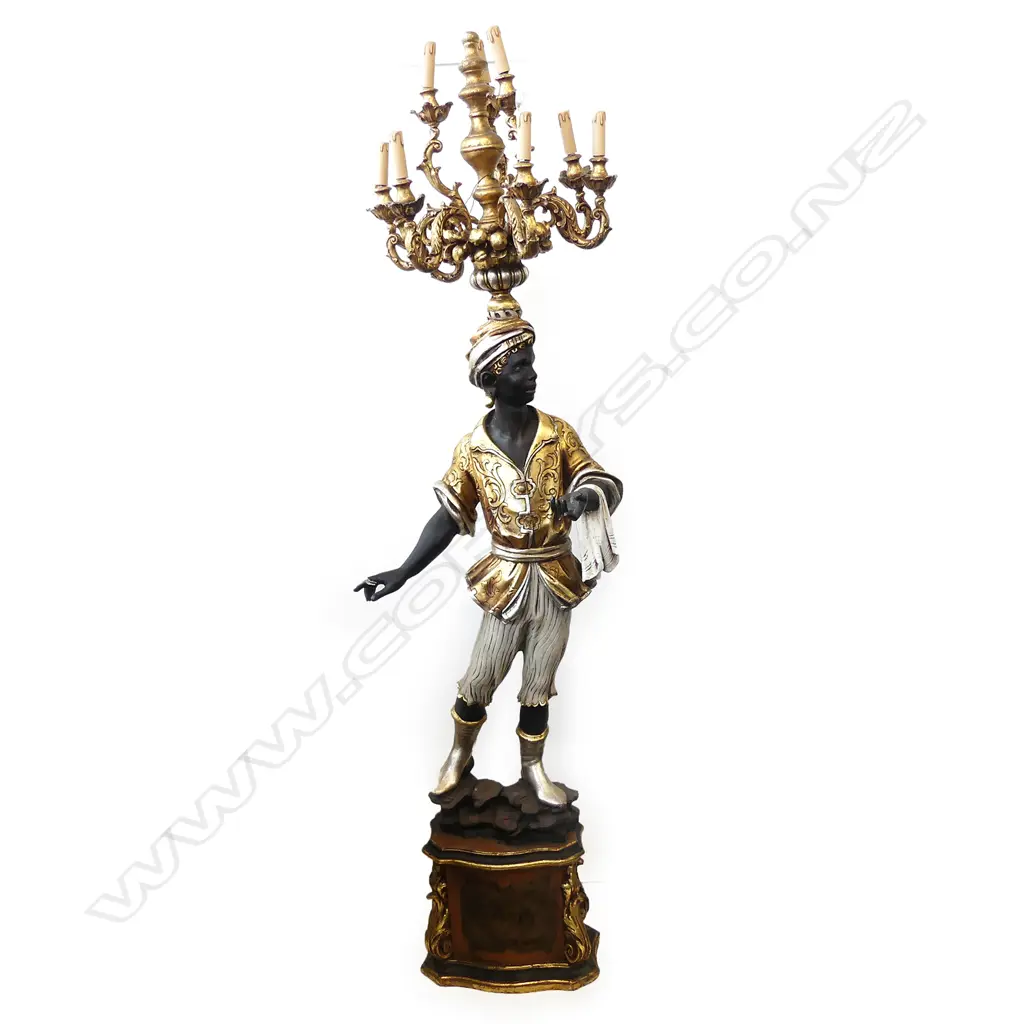 A vintage 20thC 'Blackamoor' floor lamp Image 1++