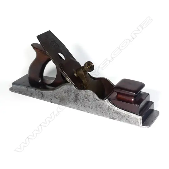 19thC 15½" Mathieson steel and rosewood panel plane
