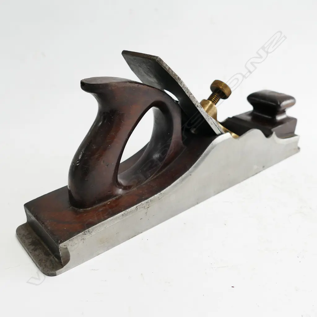 A 19thC 14½" Mathieson steel and rosewood panel plane Image 1++