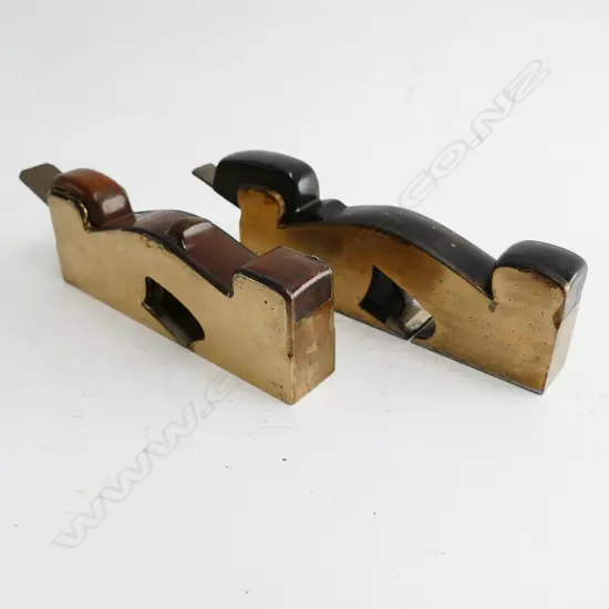 Two brass shoulder planes