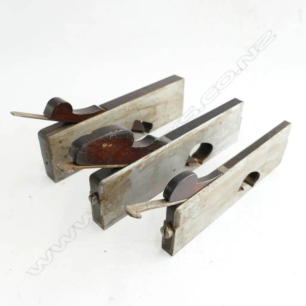Three rosewood infill steel rebate planes Image 1++