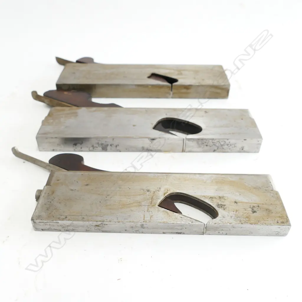 Three rosewood infill steel rebate planes Image 1++