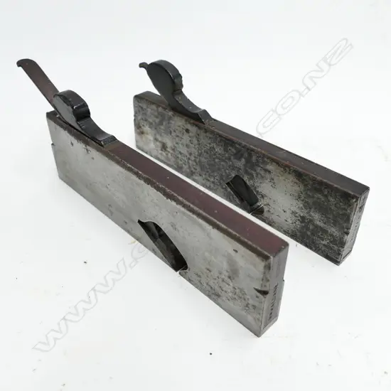 Two rosewood infill rebate planes