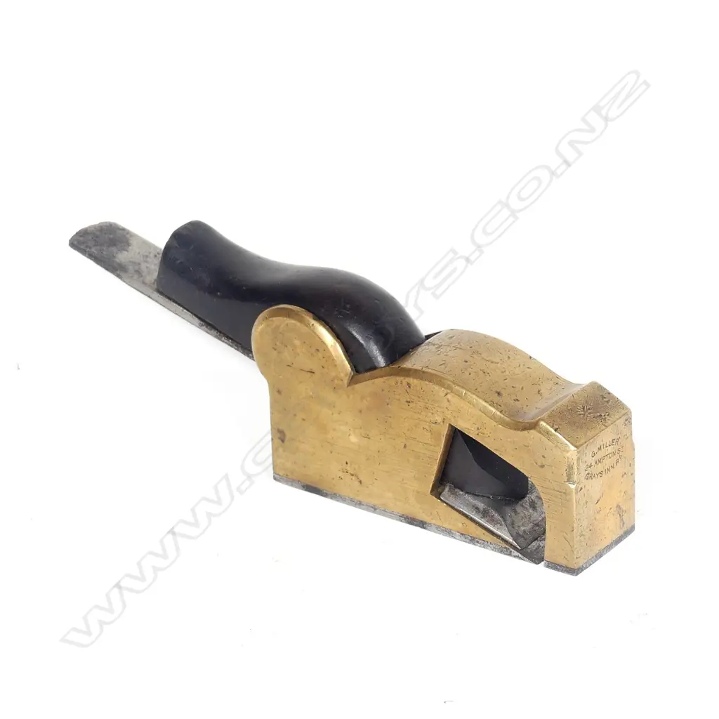 A Miller cast brass bullnose rebate plane Image 1++
