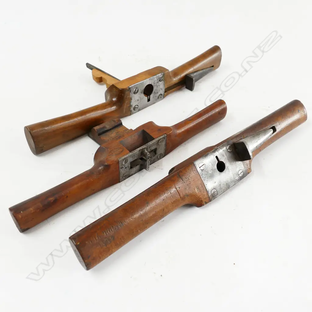 Three wooden two-handled routers Image 1++