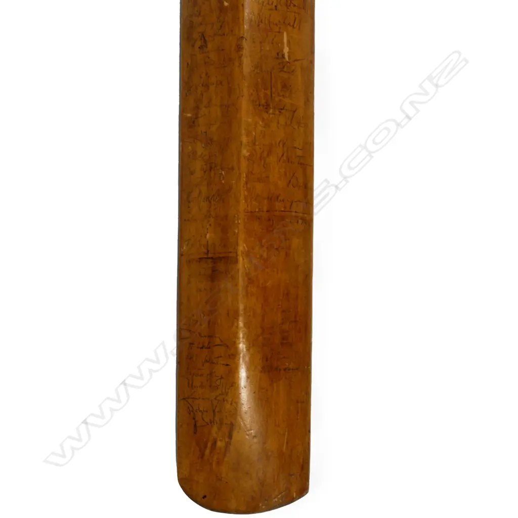 A rare c.1955-56 'Autograph Barbados West Indies XI' signed cricket bat Image 1++