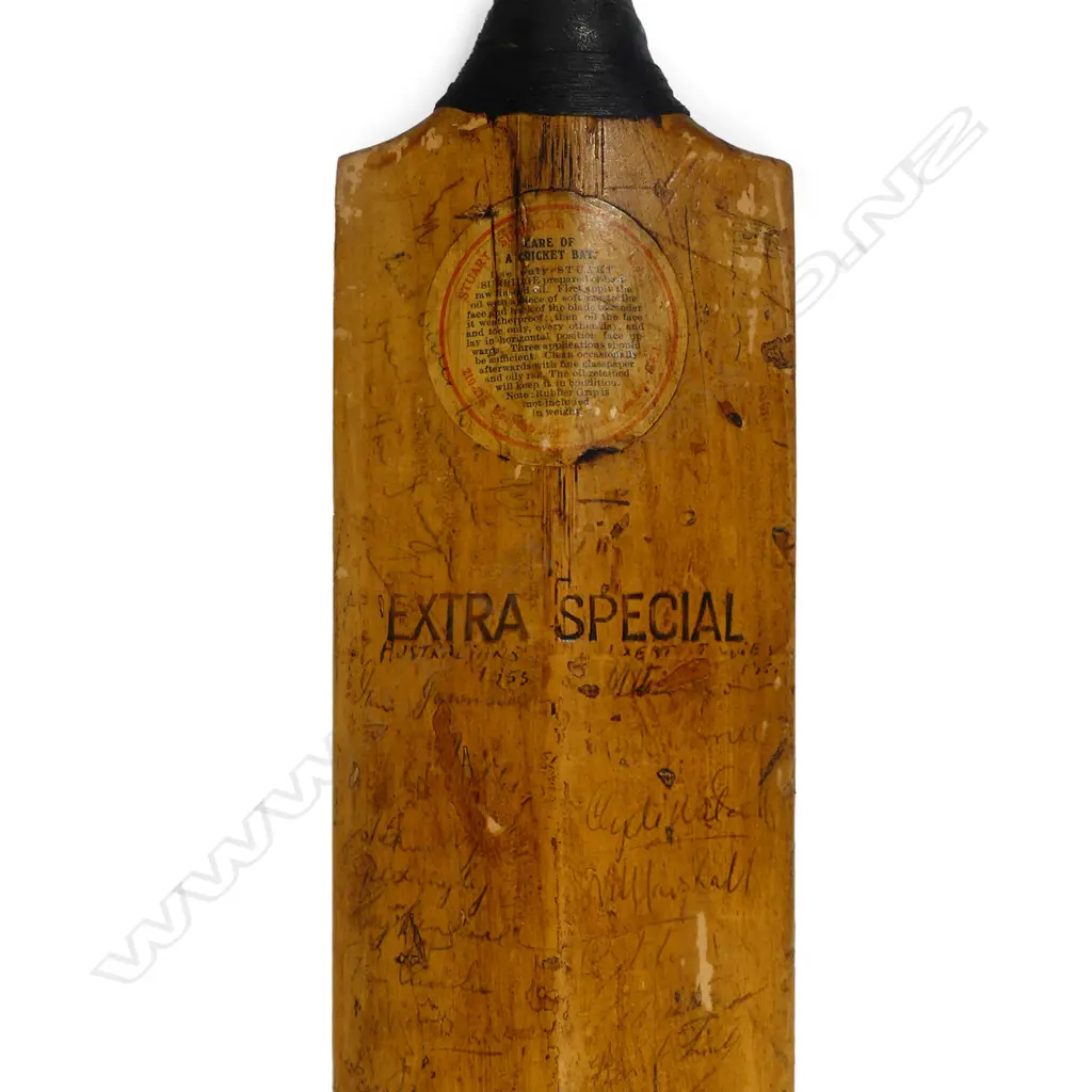 A rare c.1955-56 'Autograph Barbados West Indies XI' signed cricket bat Image 1++
