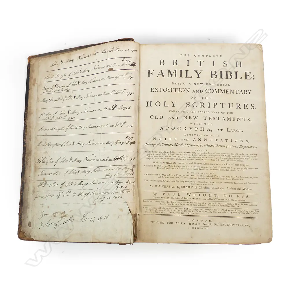 An 18thC leather bound bible Image 1++