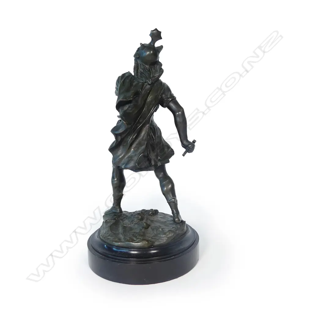A 19thC. bronze statuette of a Viking warrior Image 1++