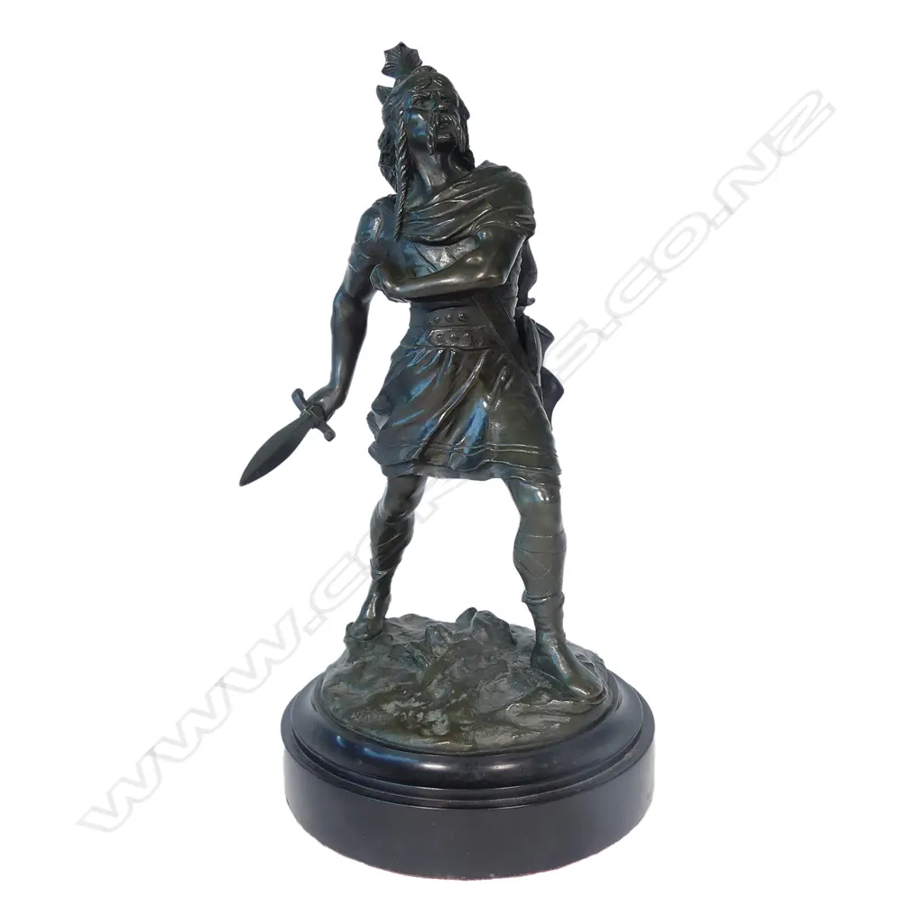 A 19thC. bronze statuette of a Viking warrior Image 1++