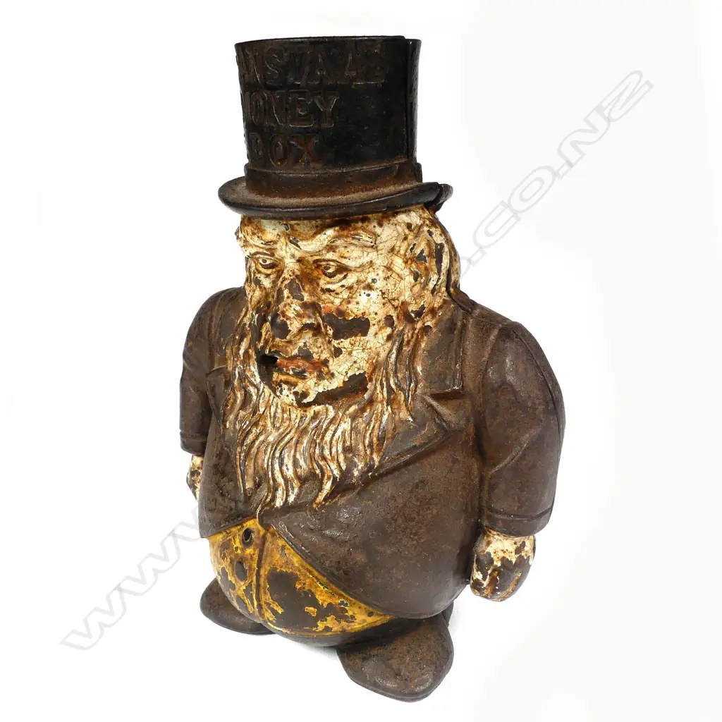 A cast iron 'Transvaal Money Box' figured as S.A. President Kruger Image 1++