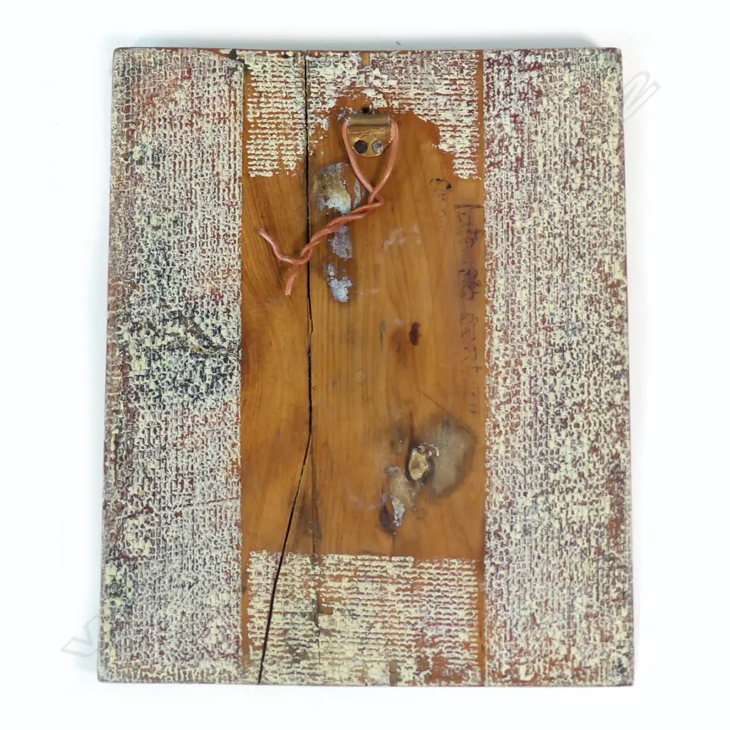 A small Russian 19thC icon of Sergei of Radonezh and other Saints Image 1++