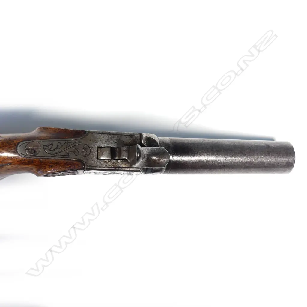 A 19thC French percussion pocket pistol Image 1++