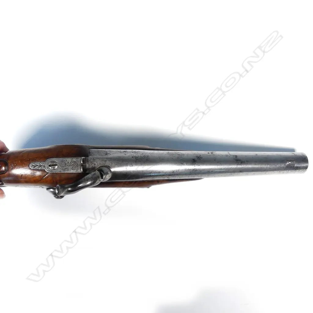 A large mid 1800s French or Belgian percussion pistol Image 1++