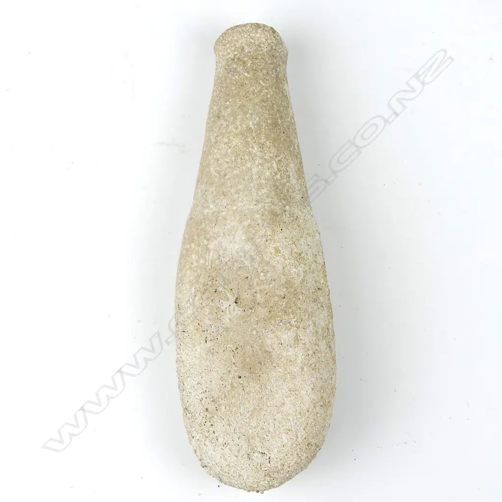 A rare pre-European limestone patu aruhe Image 1++