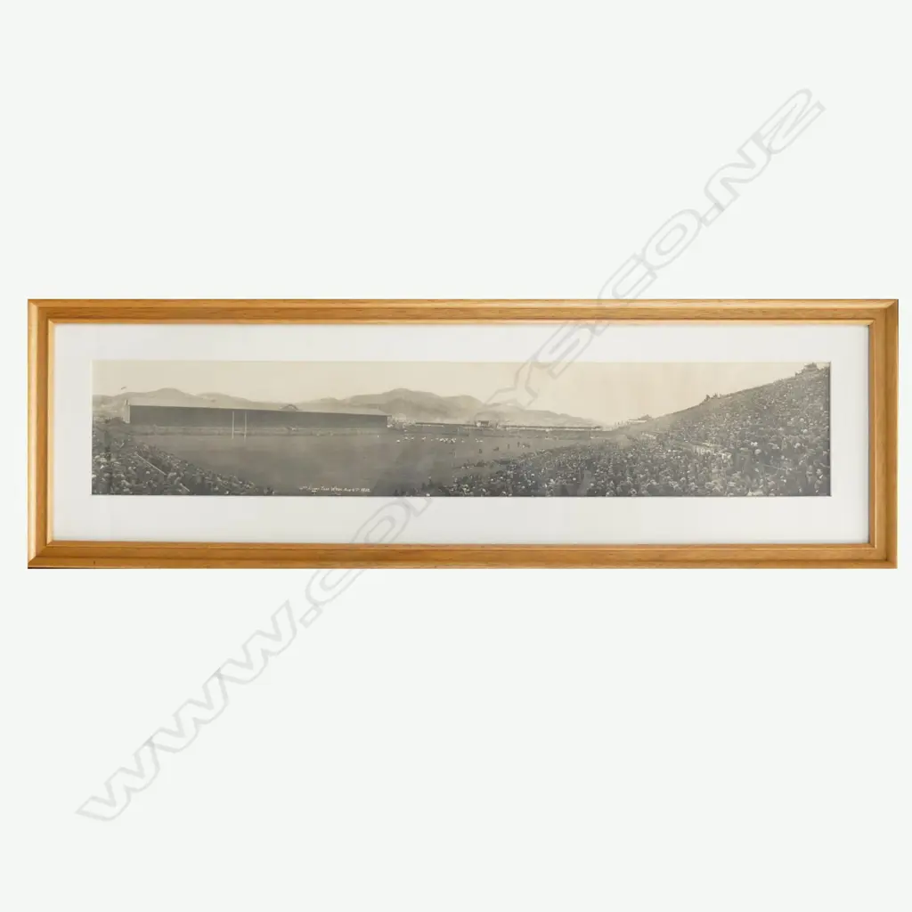 An original All Blacks panoramic photo '4th Test Wgtn. Aug. 9th 1930.' Image 1++