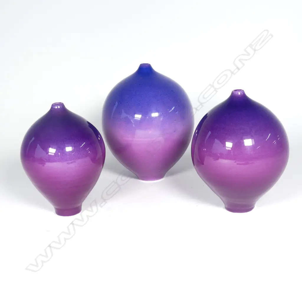A Graham Ambrose set of three violet orbs Image 1++