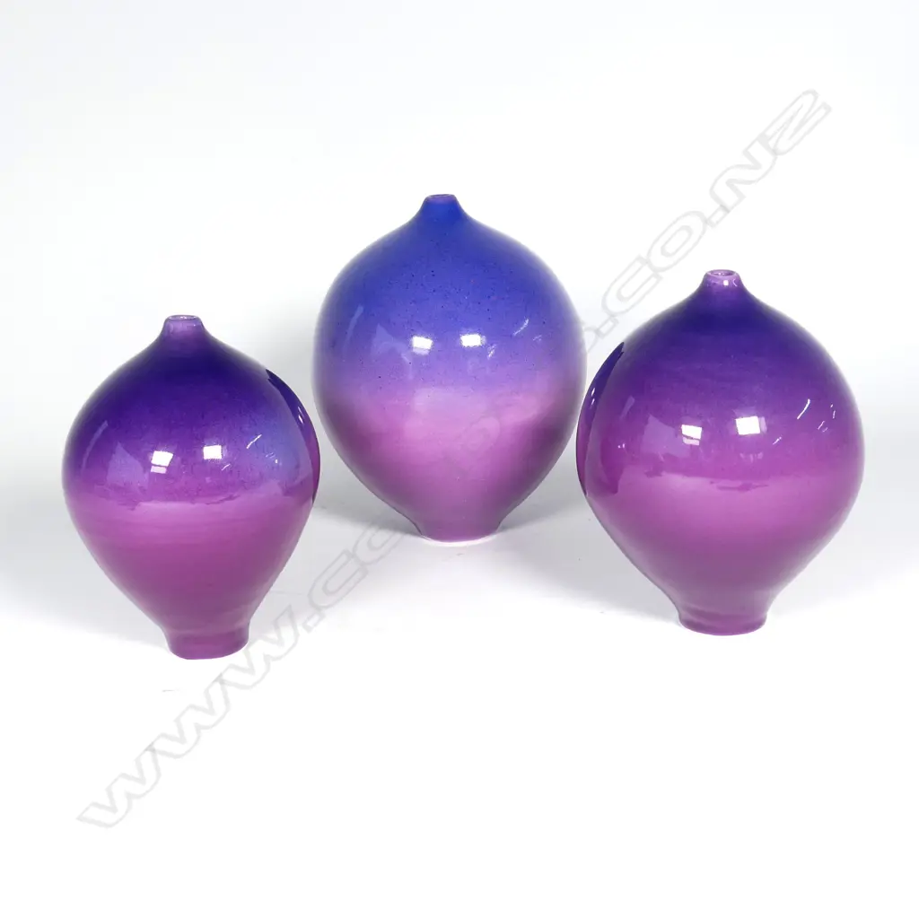 A Graham Ambrose set of three violet orbs Image 1++