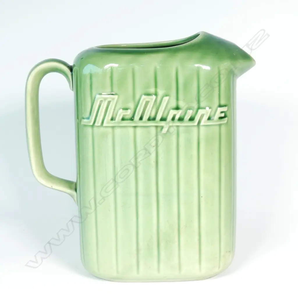A Crown Lynn green McAlpine refrigerator jug Image 1++