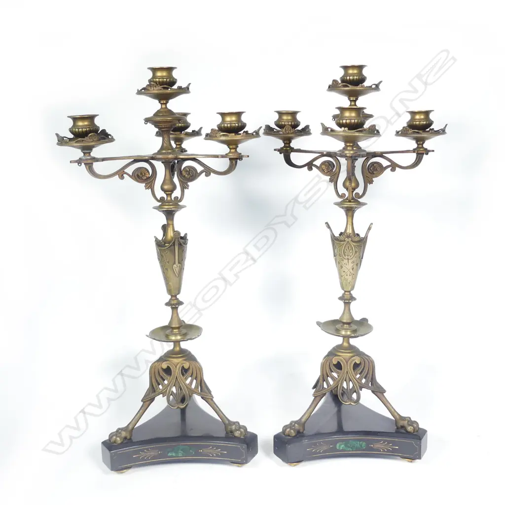 A pair of brass jugendstil candelabra Image 1++
