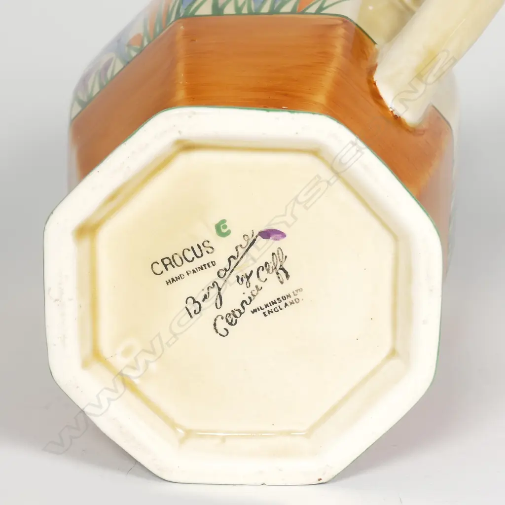 A Clarice Cliff Bizarre 'Crocus' jug Image 1++