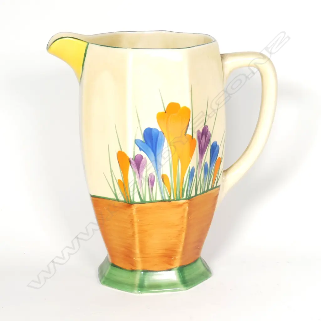 A Clarice Cliff Bizarre 'Crocus' jug Image 1++