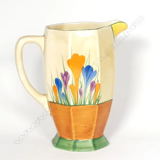 A Clarice Cliff Bizarre 'Crocus' jug