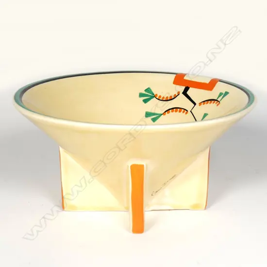 A Clarice Cliff Bizarre conical bowl