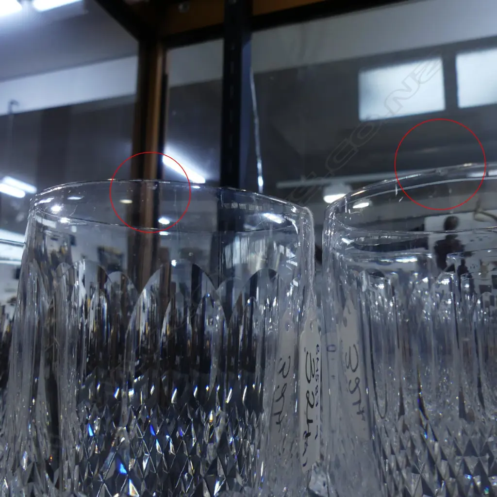 Nine Waterford crystal large tumblers Image 1++