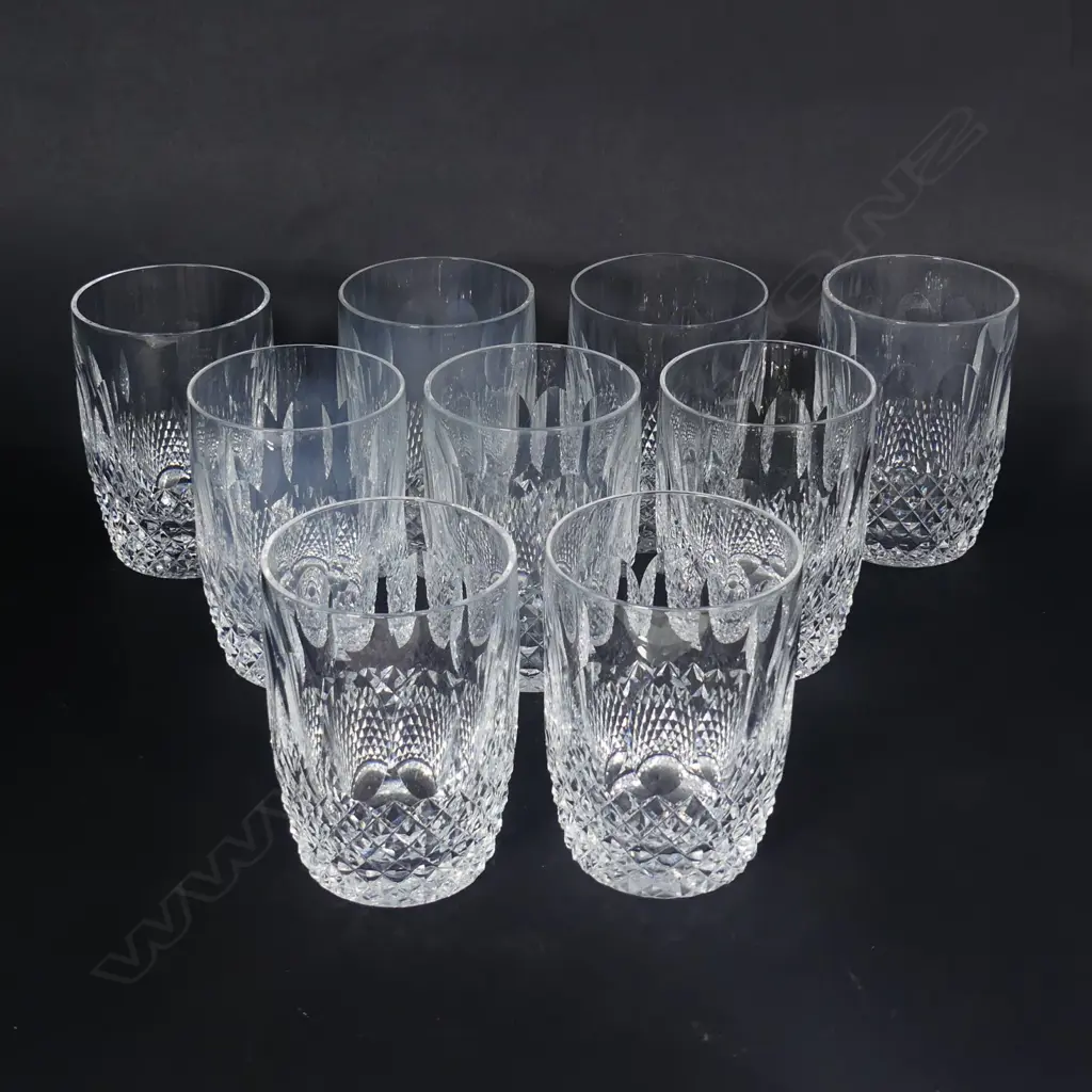 Nine Waterford crystal large tumblers Image 1++