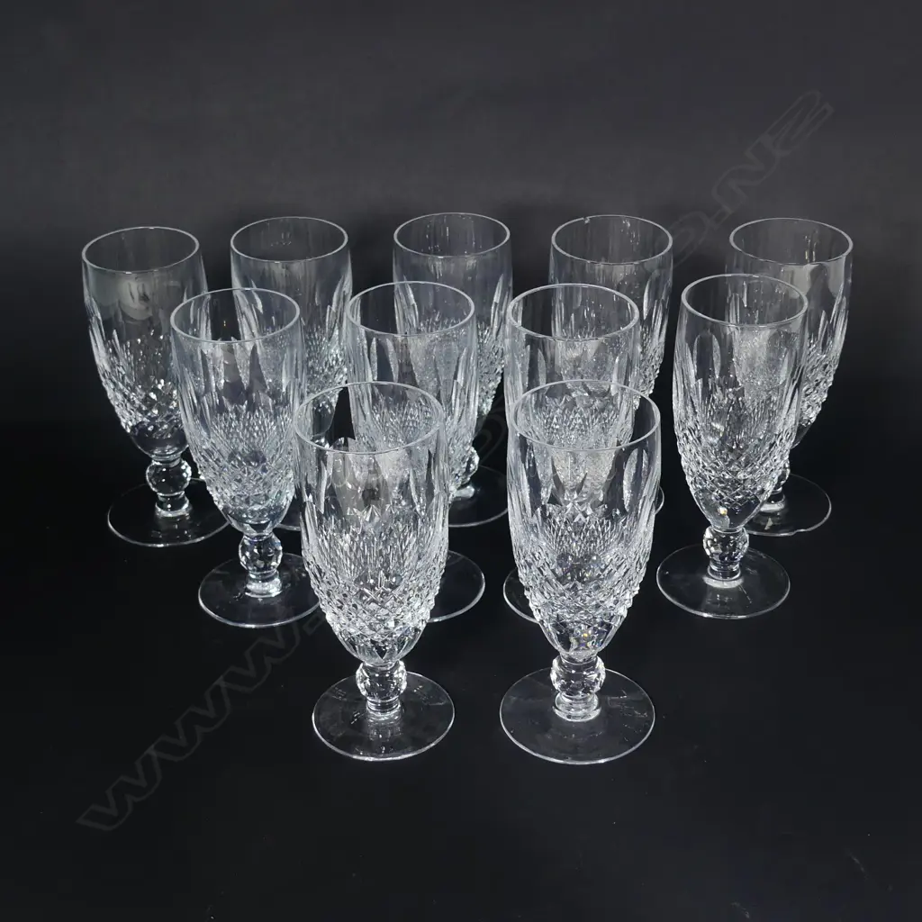 Eleven Waterford crystal champagne flutes Image 1++