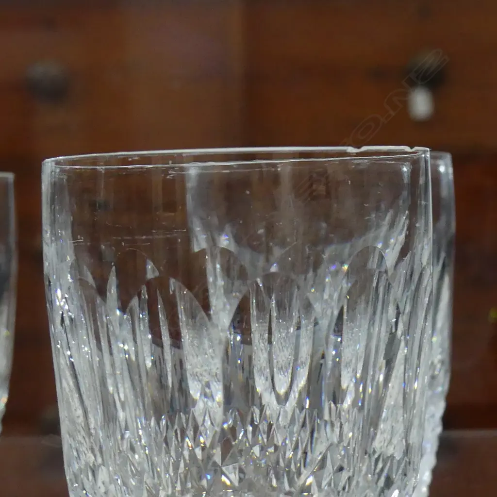 Six Waterford crystal smaller whisky tumblers Image 1++