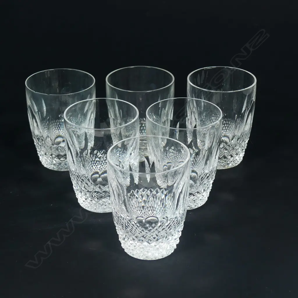 Six Waterford crystal smaller whisky tumblers Image 1++