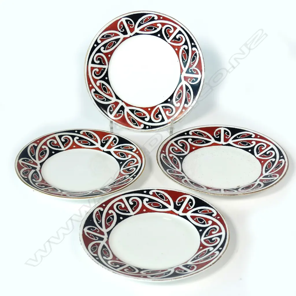 Four Royal Doulton Maori Art small side plates Image 1++