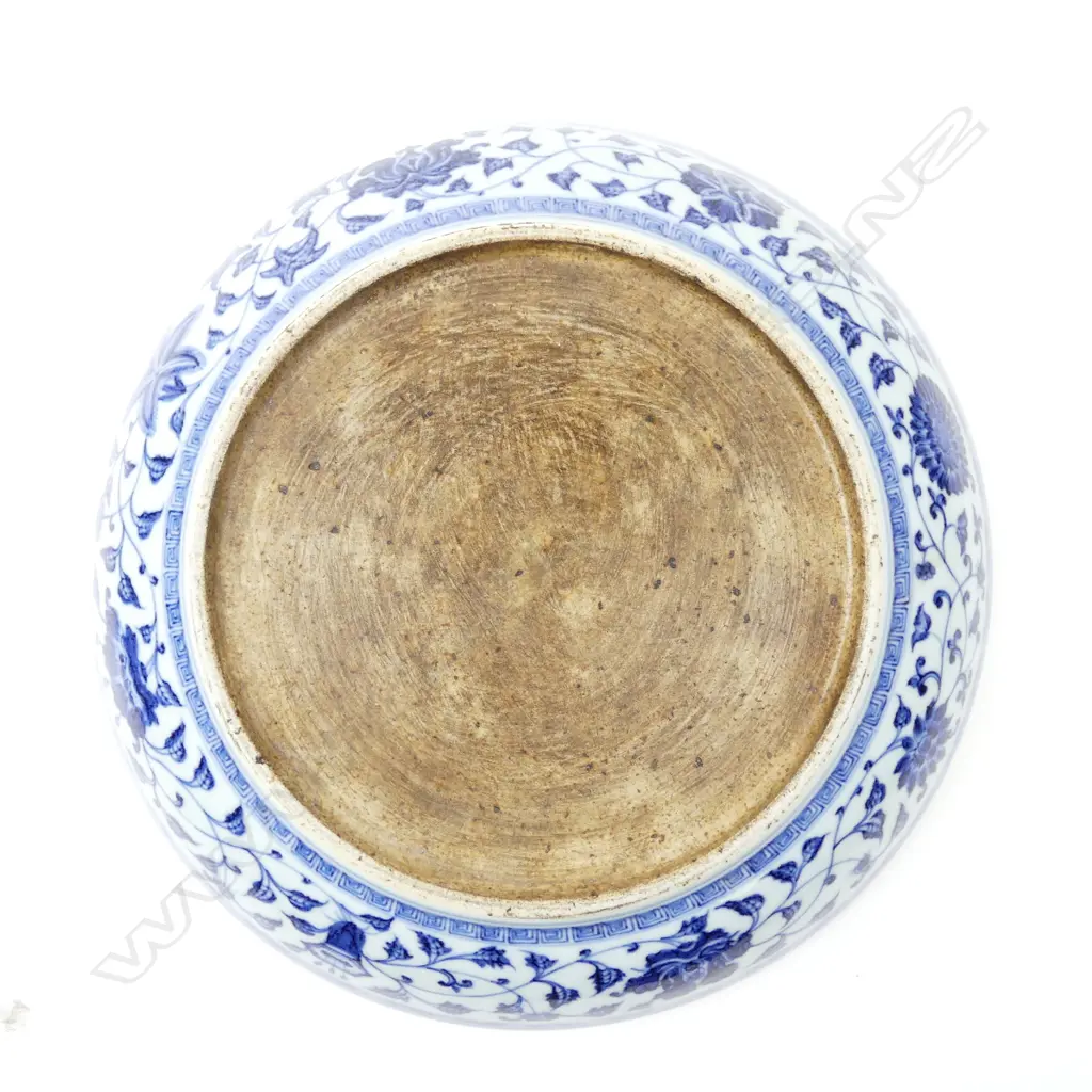 A Chinese large blue and white bowl Image 1++