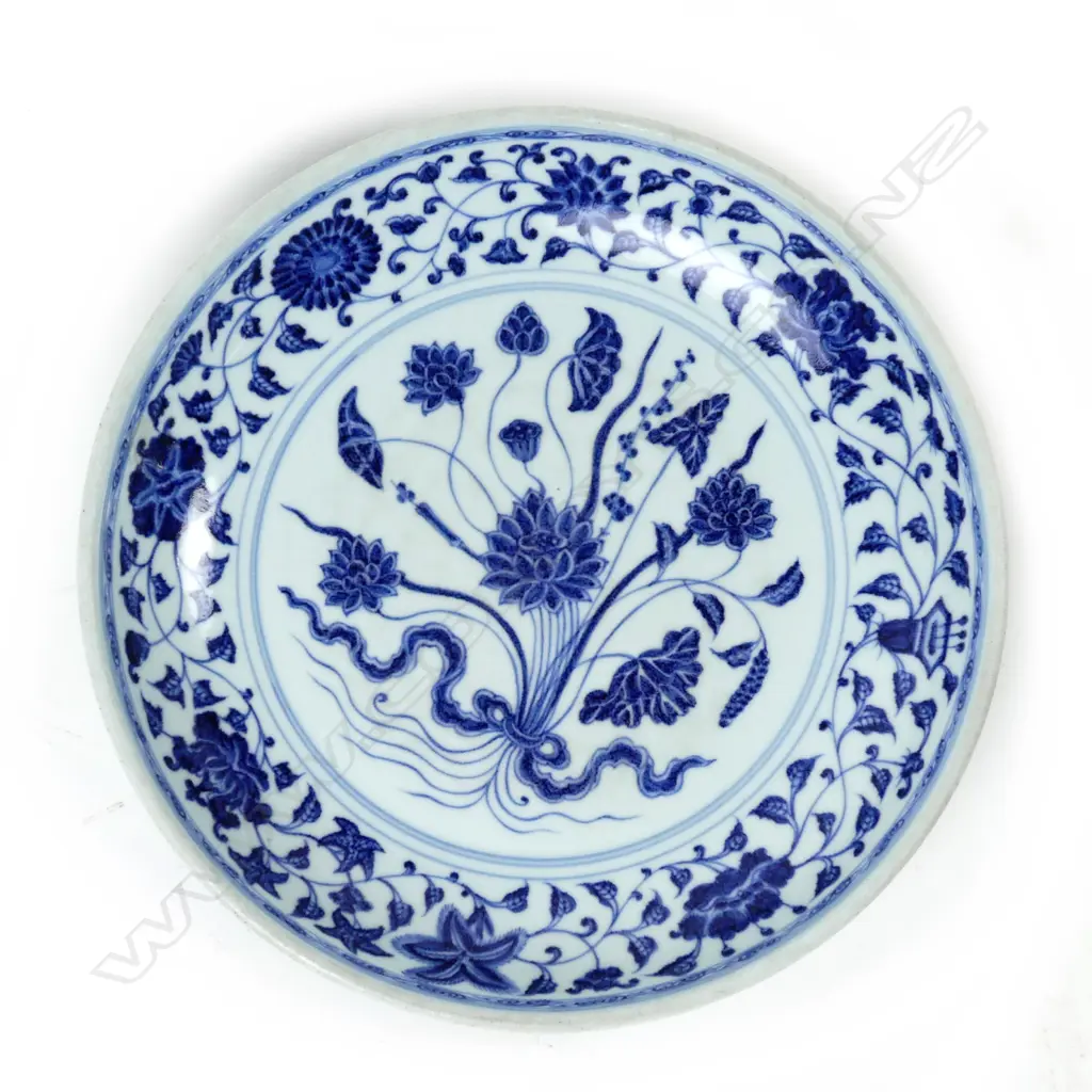A Chinese large blue and white bowl Image 1++