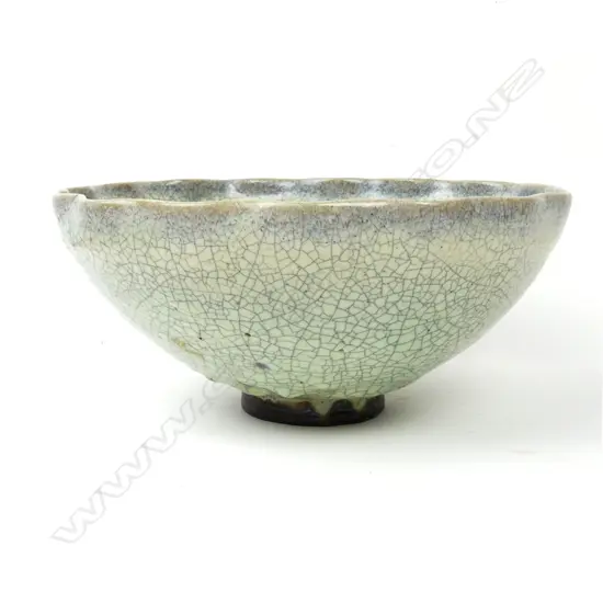A Chinese crackle celadon glazed bowl