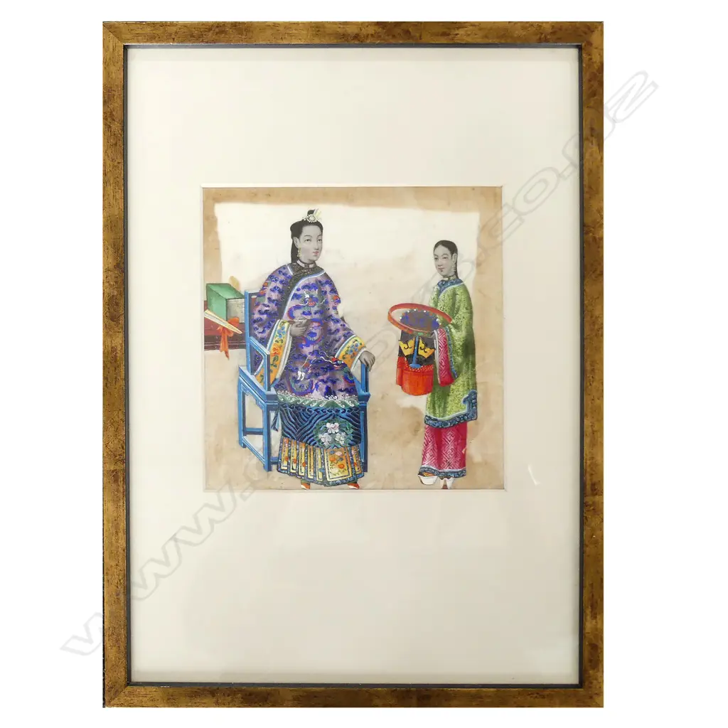 A Qing period painting on rice paper Image 1++