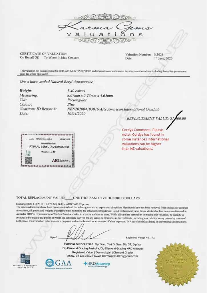 A 1.40ct rectangular cut aquamarine Image 1++