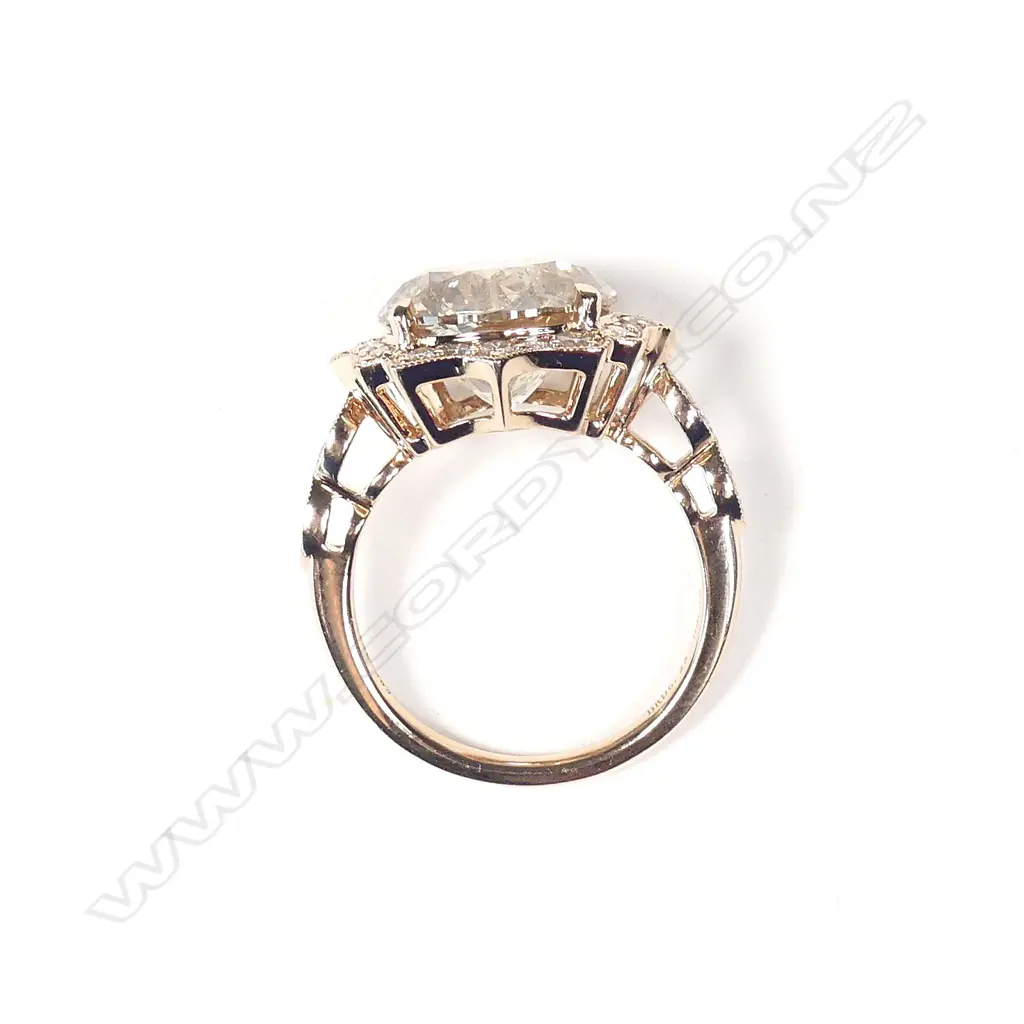 A 14ct rose gold and 6.25ct diamond dress ring Image 1++