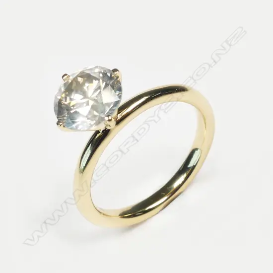 A 14ct gold and 2.51ct diamond solitaire ring