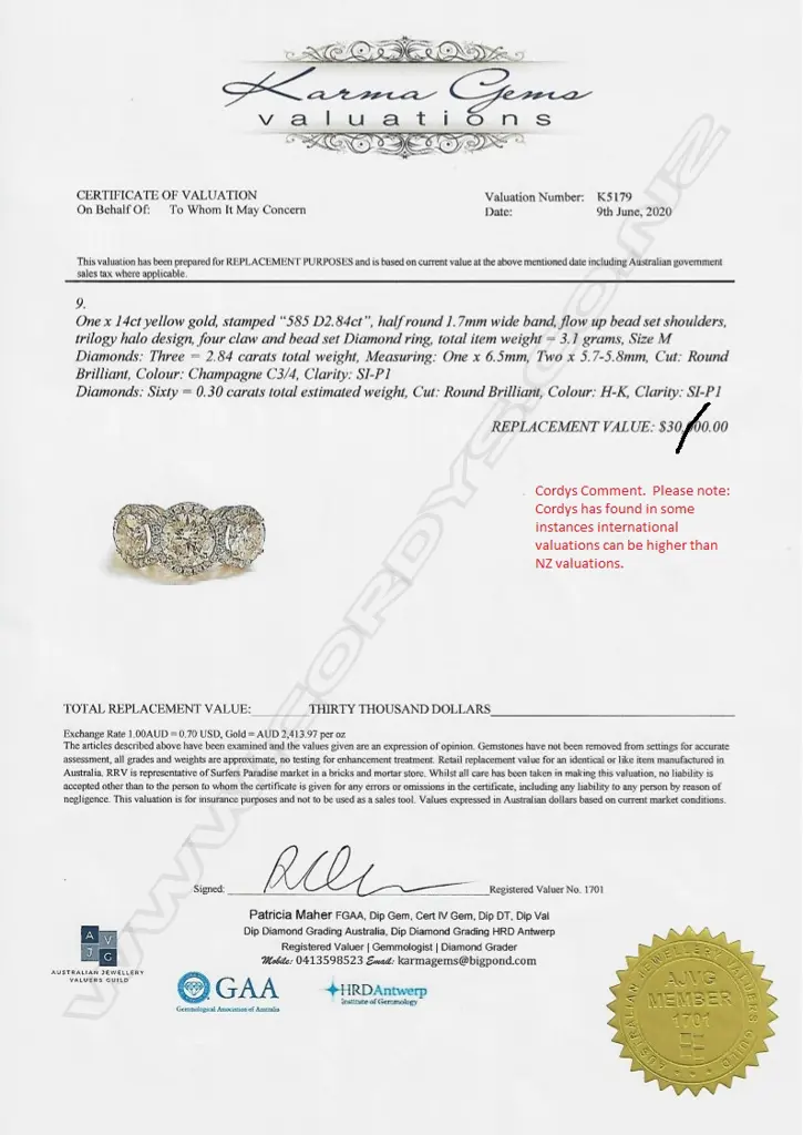 A 14ct gold and diamond trilogy ring Image 1++