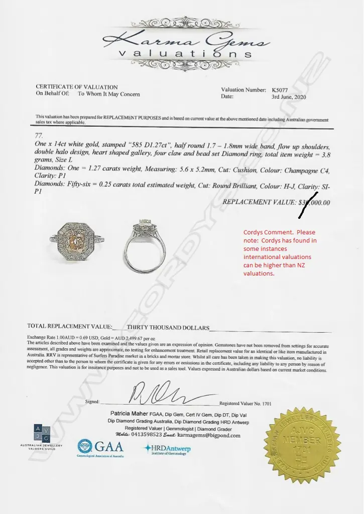 A 14ct white gold and diamond halo ring Image 1++