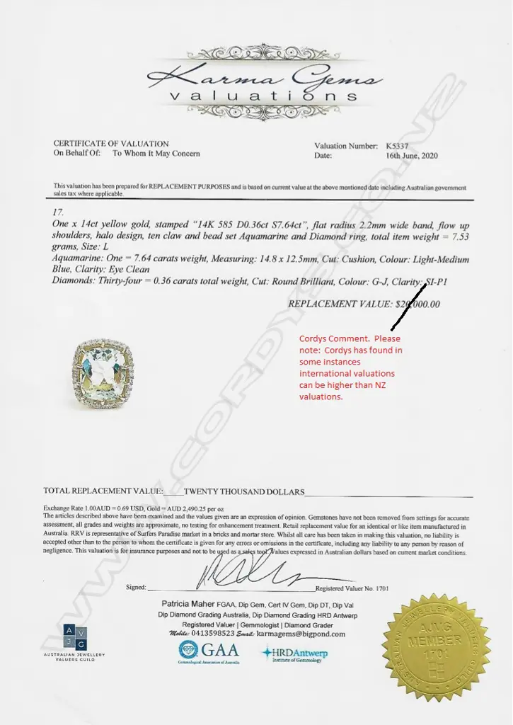 A 14ct gold aquamarine and diamond ring Image 1++