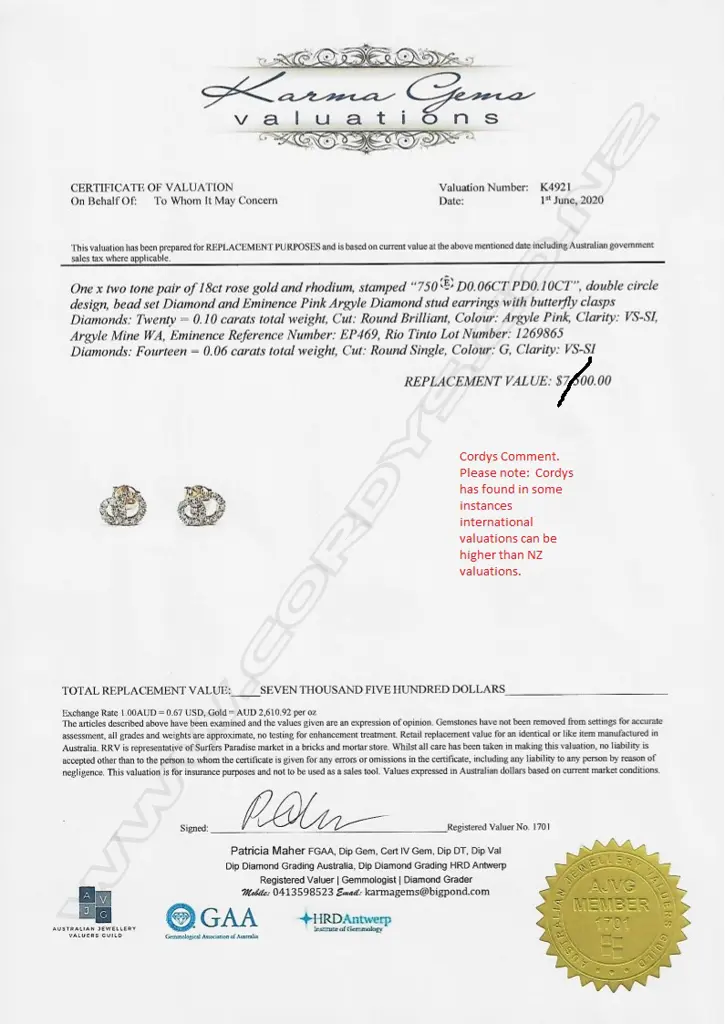 A pair of 18ct two tone gold diamond earrings Image 1++