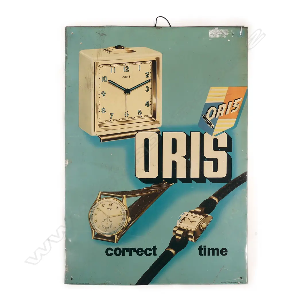 An 'Oris' Watches tin shop sign Image 1++