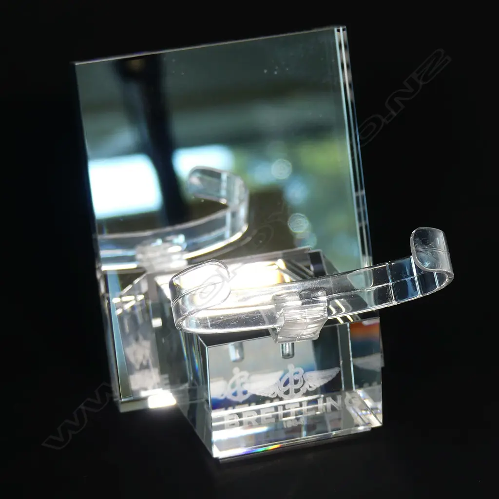 BREITLING 'FINE CRYSTAL MIRROR STAND' BOXED Image 1++